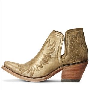 Gold Ariat Booties
